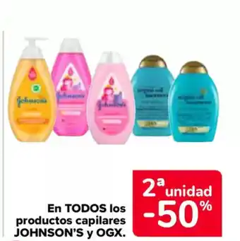 Carrefour JOHNSON'S y OGX. En todos los productos capilares oferta