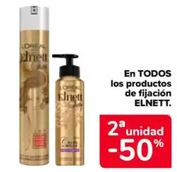 Carrefour ELNETT En todos los productos de fijación oferta