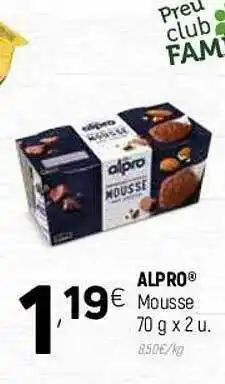 Coviran Alpro Mousse oferta