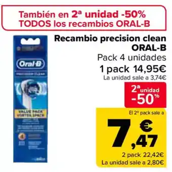 Carrefour ORAL-B Recambio precision clean oferta