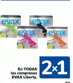 Carrefour EVAX  En todas las compresas liberty oferta