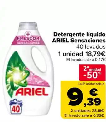 Carrefour ARIEL Detergente líquido Sensaciones oferta