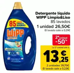 Carrefour WIPP Detergente líquido Limpio&Liso oferta