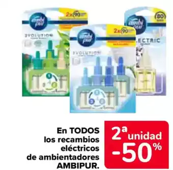 Carrefour AMBIPUR En todos los recambios eléctricos de ambientadores oferta