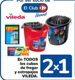 Carrefour VILEDA En todos los cubos de fregar y estropajos oferta