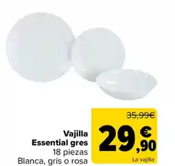 Carrefour Vajilla Essential gres oferta