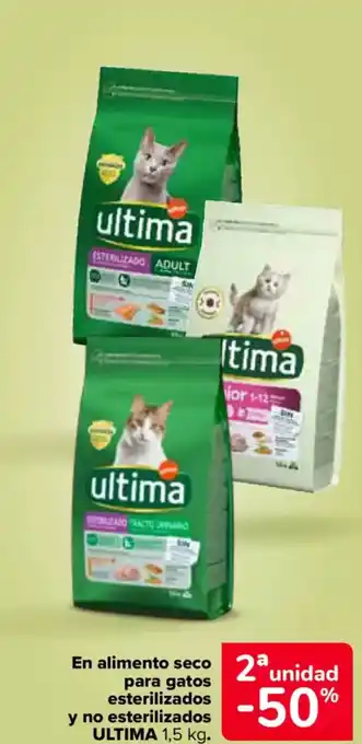 Carrefour ULTINA En alimento seco para gatos esterilizados y no esterilizados oferta