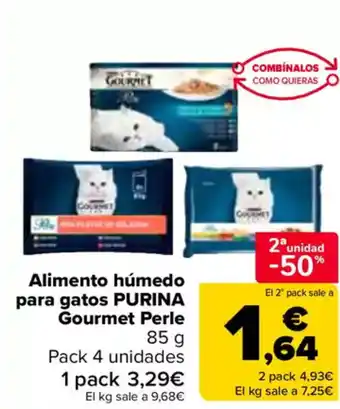 Carrefour PURINA Alimento húmedo para gatos Gourmet Perle oferta