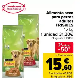 Carrefour FRISKIES Alimento seco para perros adultos oferta