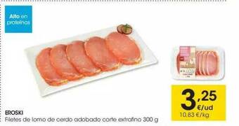 Eroski Eroski Filetes De Lomo De Cerdo Adobado Corte Extrafino oferta