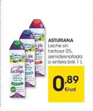 Eroski Asturiana Leche Sin Lactosa 0% Semidesnatada O Entera oferta