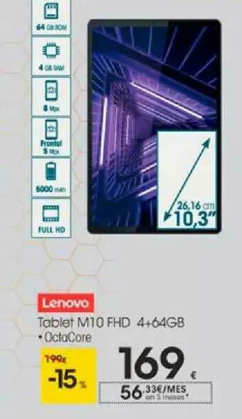 Eroski Lenovo Tablet M10 Fhd 4+64gb oferta