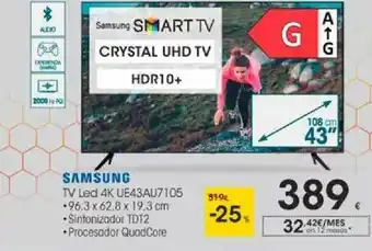Eroski Samsung Tv Led 4k Ue43au7105 oferta
