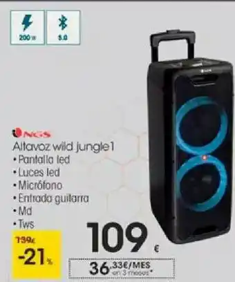 Eroski Ngs Altavoz Wild Jungle1 oferta