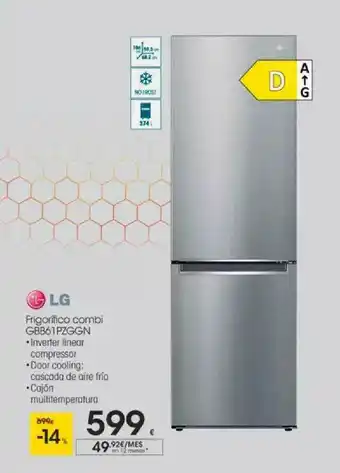 Eroski Lg Frigorifico Combi Gbb61pzggn oferta