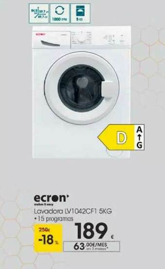 Eroski Ecron Lavadora Lv1042cf1 oferta