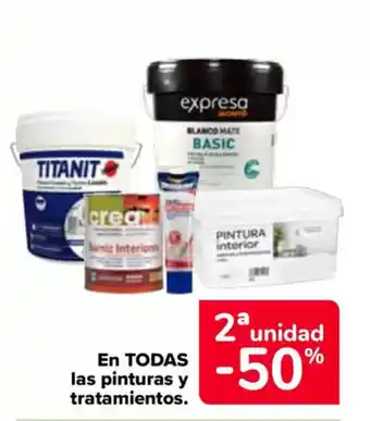 Carrefour En todas las pinturas y tratamientos. oferta