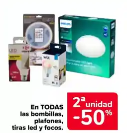 Carrefour En todas las bombillas, tiras led y focos. oferta