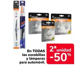 Carrefour En todas las escobillas y lámparas para automóvil oferta