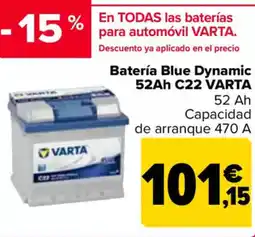 Carrefour VARTA  Batería Blue Dynamic 52Ah C22 oferta