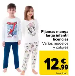 Carrefour Pijamas manga larga infantil licencias oferta