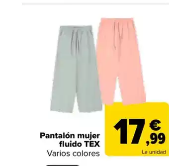 Carrefour TEX Pantalón mujer fluido oferta