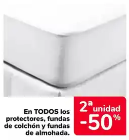 Carrefour En todos los protectores, fundas de colchón y fundas de almohada. oferta