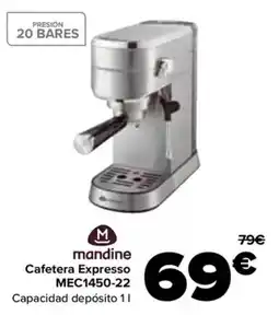 Carrefour MANDINE Cafetera Expresso MEC1450-22 oferta