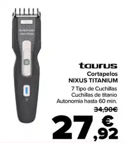 Carrefour TAURUS Cortapelos nixus titanium oferta