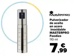 Carrefour MASTERPRO Pulverizador de aceite en acero inoxidable MASTERPRO Foodies oferta