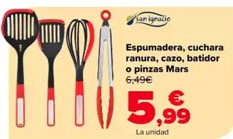 Carrefour SAN IGNACIO Espumadera, cuchara ranura, cazo, batidor o pinzas Mars oferta