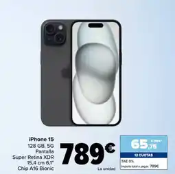 Carrefour iPhone 15 oferta