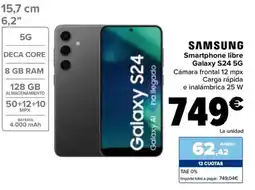 Carrefour SAMSUNG Smartphone libre Galaxy S24 5G oferta