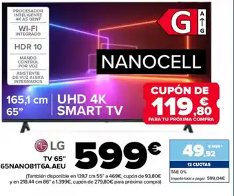 Carrefour LG TV 65" 65NANO81T6A.AEU oferta