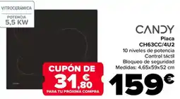 Carrefour CANDY Placa CH63CC/4U2 oferta