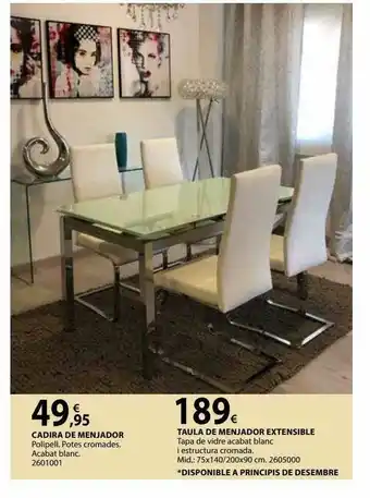 Fes Més Cadira De Menjador 2601001 Taula De Menjador Extensible 2605000 oferta