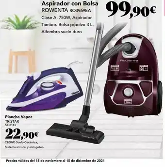 Gadis Aspirador Con Bolsa Rowenta Ro3969ea Plancha Vapor Tristar St-8143 oferta