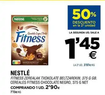 BM Supermercados Nestlé Cereales Fitness Chocolate Negro 375g oferta