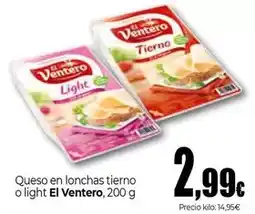 Unide Market El ventero - queso en lonchas tierno o light oferta