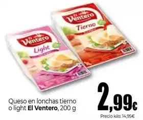 Unide Market El ventero - queso en lonchas tierno o light oferta