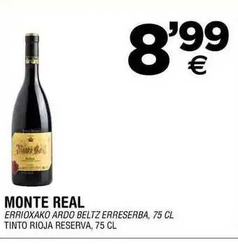 BM Supermercados Monte Real Tinto Rioja Reserva 75cl oferta