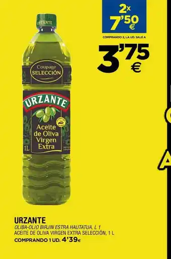BM Supermercados Urzante Aceite De Oliva Virgen Extra Selección 1L oferta