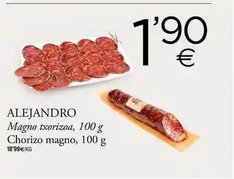 BM Supermercados Alejandro Chorizo magno 100g oferta