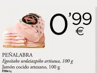 BM Supermercados Peñalabra Jamón cocido artesano 100g oferta