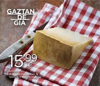 BM Supermercados Kamiku Queso de oveja leche cruda kg oferta