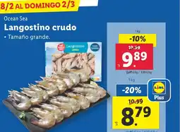 Lidl OCEAN SEA Langostino crudo oferta