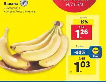 Lidl Banana oferta