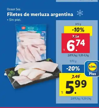 Lidl OCEAN SEA Filetes de merluza argentina oferta