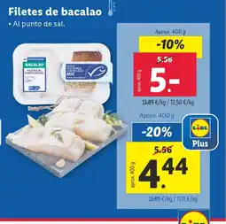 Lidl Filetes de bacalao oferta