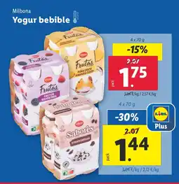 Lidl MILBONA Yogur bebible oferta